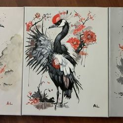 Contemporary Japanese-Inspired Canvas Art