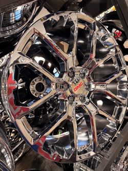 24s chrome wheels tires new 6lug Chevy new with tires
