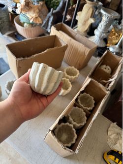 Small Decorative Concrete/Cement Vases – 17 Available, single or wholesale  $3 EACH