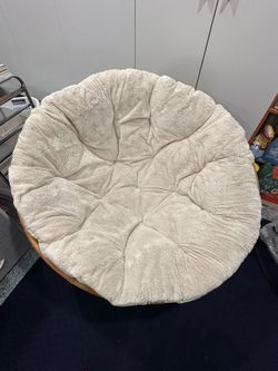 Papasan Chair with Fluffy Cushion