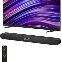 BINNIFA 2.0ch TV Sound bar,Sound Bars for TV,Bluetooth 5.3 Soundbar,29Inch Soundbars with HDMI-ARC/Optical/AUX Connection, Wall Mountable,Black, Inclu