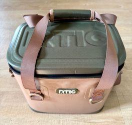 RTIC 12 Can Soft Cooler - Tan/Green