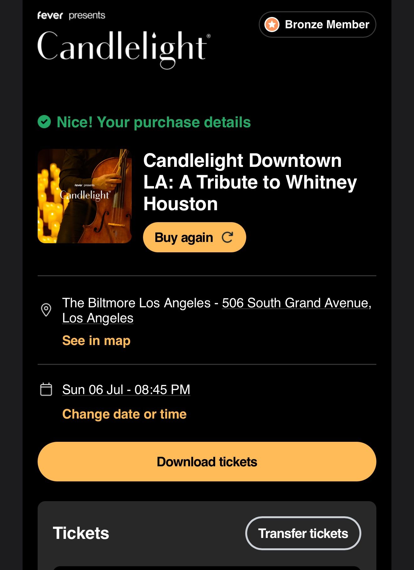 Candlelight Concert Whitney Houston