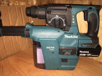 Makita Rotary Hammer Drill XRH01 18v LXT BL Motor Lithium-Ion Rotarty Drill w/ DX01 HEPA