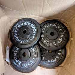 **10 Lbs/4.5 Kg - Cast Iron Barbell Plates - Sport Authority**
