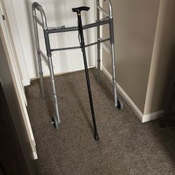 Walker And Cane  Set