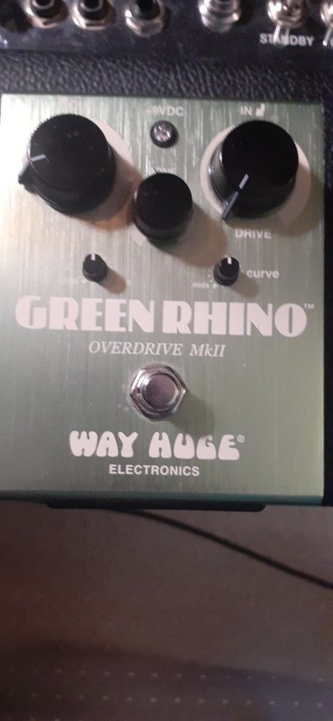 Green Rhino Overdrive Effects Pedal For Guitar