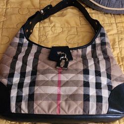 Burberry Quilted House Check Hobo