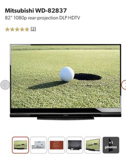 Mitsubishi  WD-82837 82”  TV  DLP HDTV