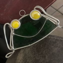 frog Stain Glass$7. Handmade Vintage. New.