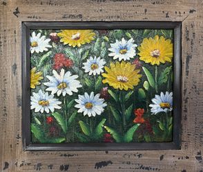 Daisies Garden Oil Painting