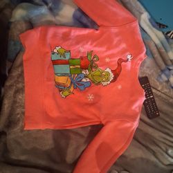 Girls Grinch Fleece Top $5