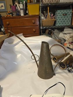MCM VINTAGE COPPER AND BRASS WATERING CAN. 06030CS