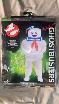 Halloween Ghostbuster Stay Puft Marshmallow Costume Child Fits Up To Sz. 10