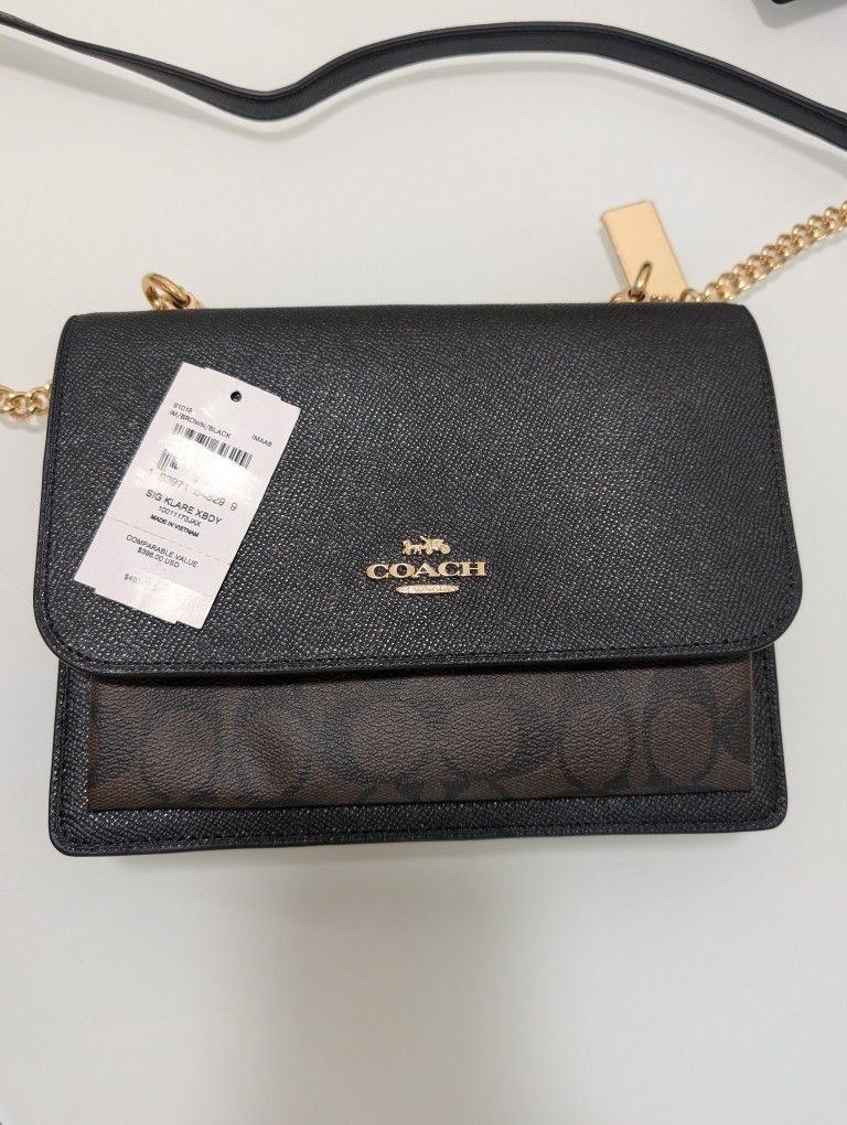 Coach Klare Crossbody In Signature Canvas In Brown 