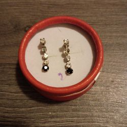 Vintage Diamond And Rhinestone Earrings 