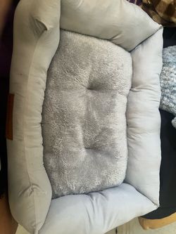 Gray Bolster Pet Bed