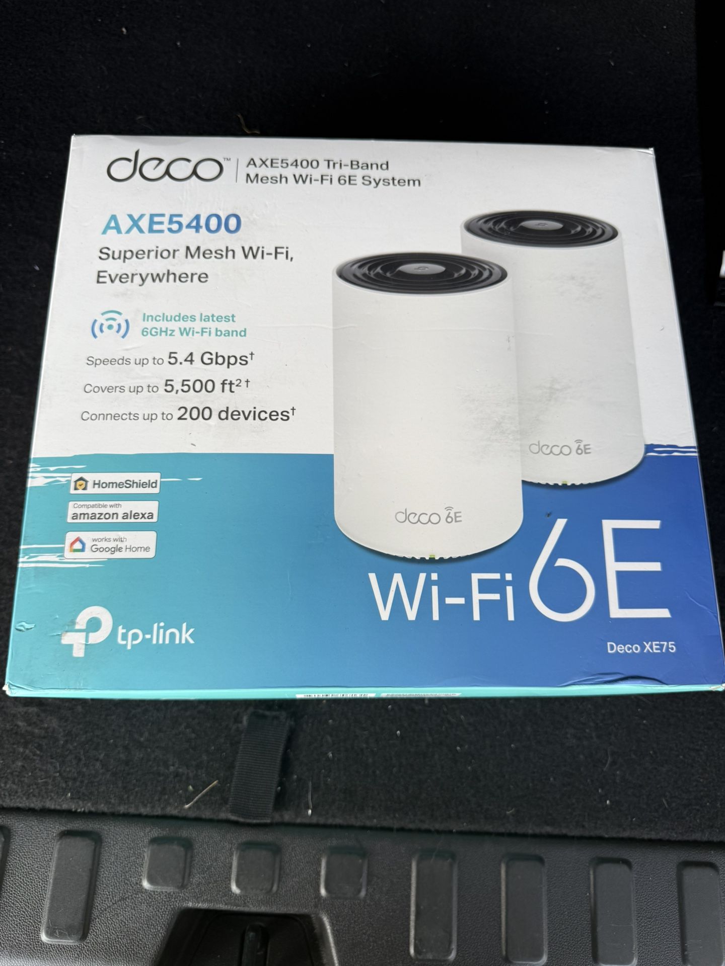 (NEW) TP-Link AXE5400 Tri-Band WiFi 6E Mesh System 5,500 Sq.Ft (Deco XE75 Pro)  2-Pack