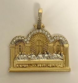 1.75" Gold Last Supper pendant #29809