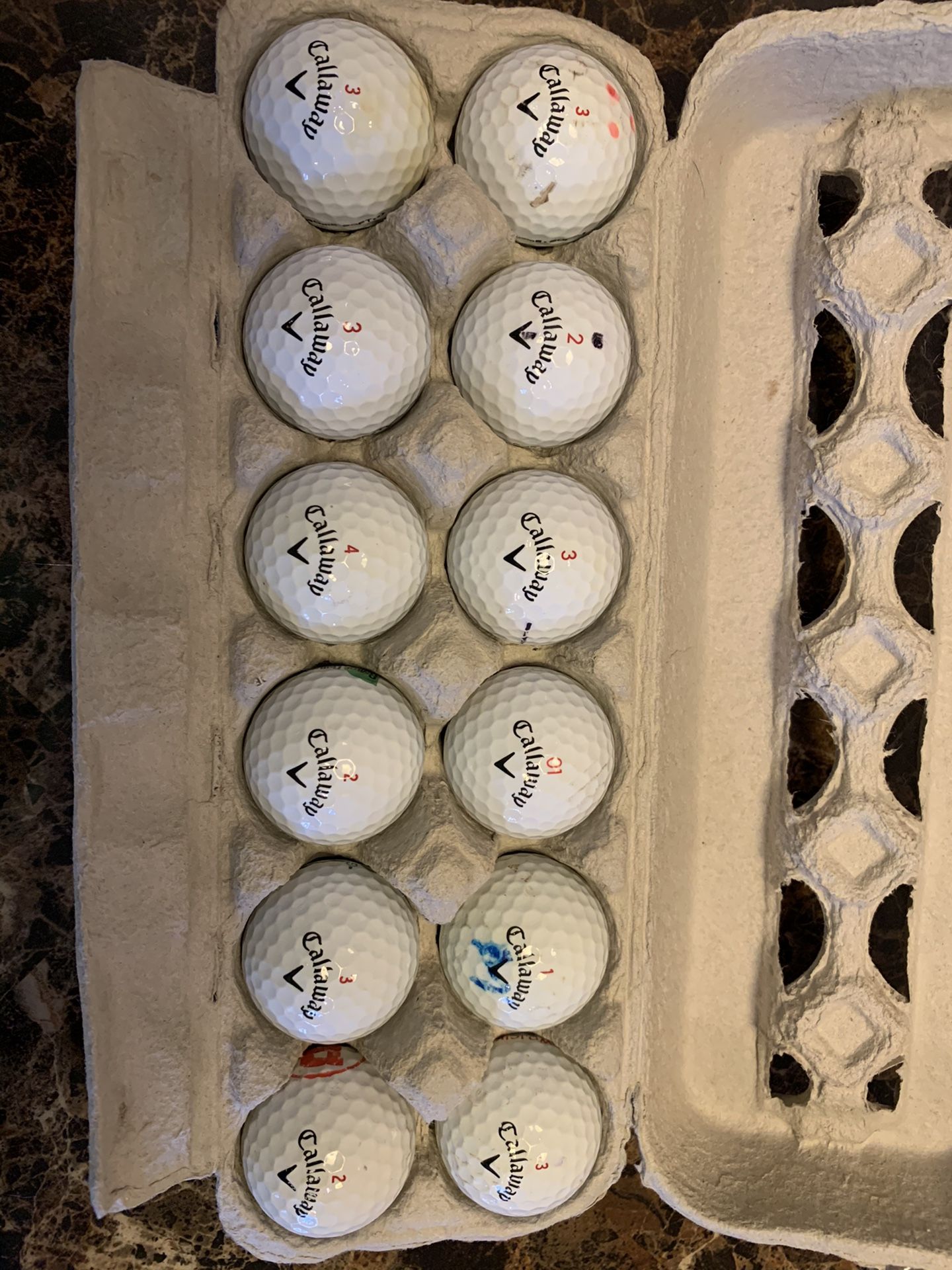 Used Callaway Chrome Soft golf balls