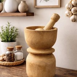 Wood Home Decor : Faux Mortar & Pestle