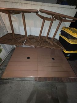 8 Restaurant Patio Tables w/ Umbrella Holes