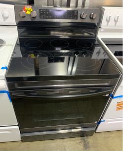 Samsung Electric Range Black Stainless Steel 5 Burners, Take it Today Pay Later!