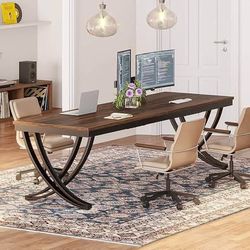 FREE 🎁 with purchase- New Two Person Desk Industrial Double Computer Desk with Metal Frame