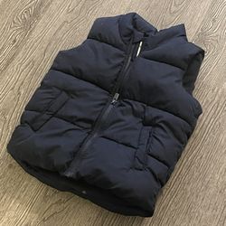 OLD NAVY toddler boys navy blue puffer zipper vest sz 4t