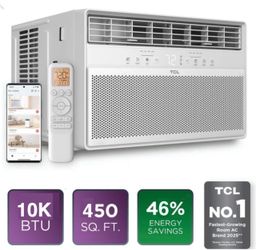 *NEW* TCL 10K BTU Smart Inverter Window Air Conditioner. Up to 450 Sq Ft w/ Quiet Cooling Technology. 3-in-1  AC has Cooling, Fan & Dehumidifier. 46% 