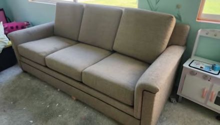 3-Seat Fabric Sofa Couch with pull out bed