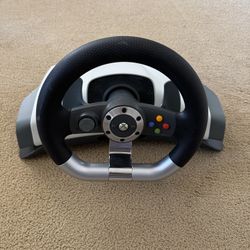 Microsoft XBOX 360 Wireless Racing Wheel with Force Feedback/Racing Pedals/Table Mount