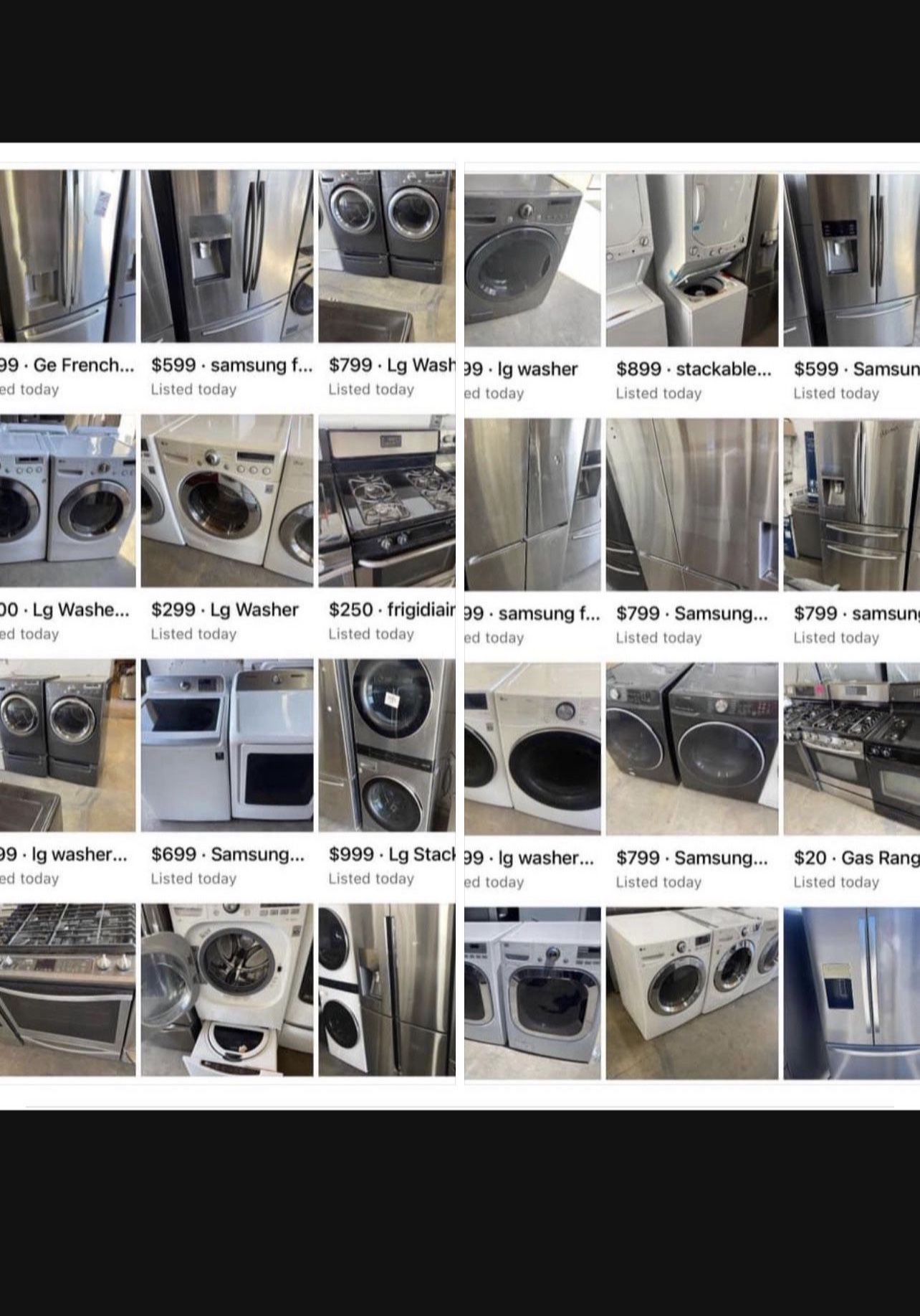 Washer Dryer Fridges And Stoves Comes With 90 Day Warranty