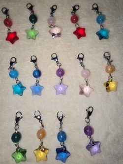 Star Bead Lobster Clasp Charms