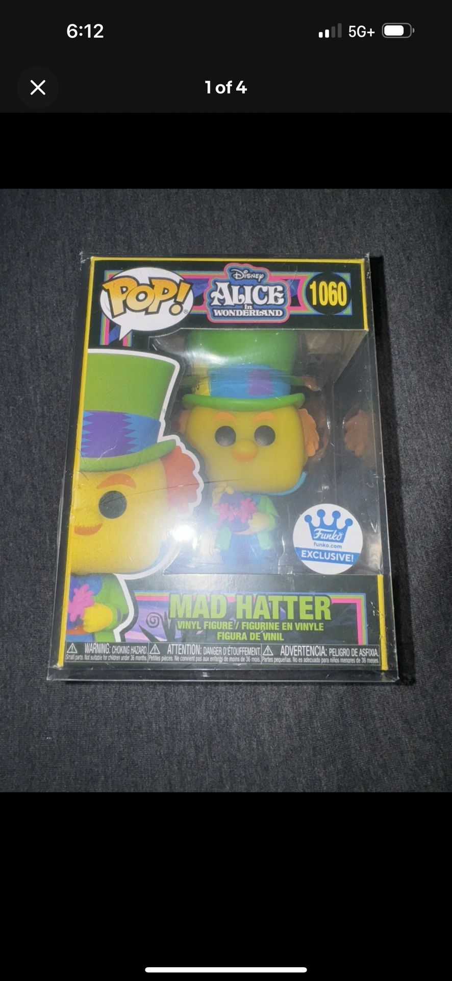 Funko Pop! Disney - Mad Hatter - Funko Web (FW) (Exclusive) #1060 w/ Protector