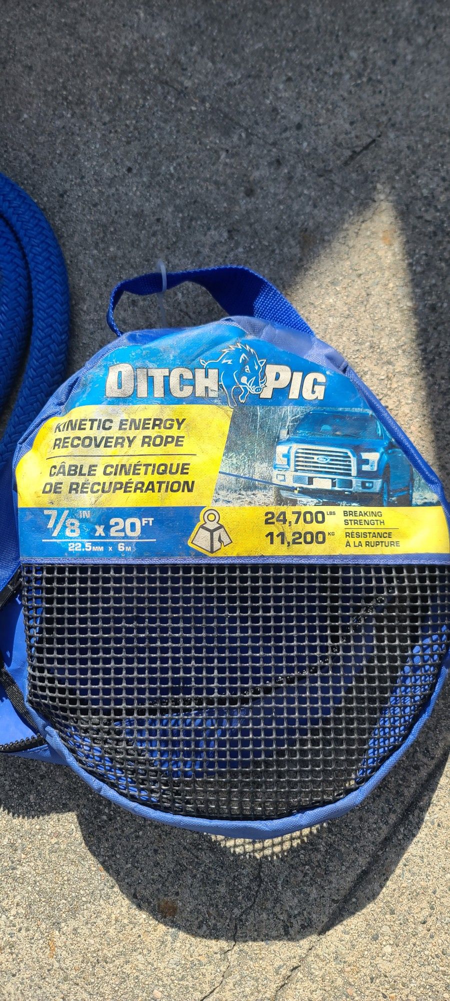 Ditch Pig Kinetic Rope. Recovery Rope