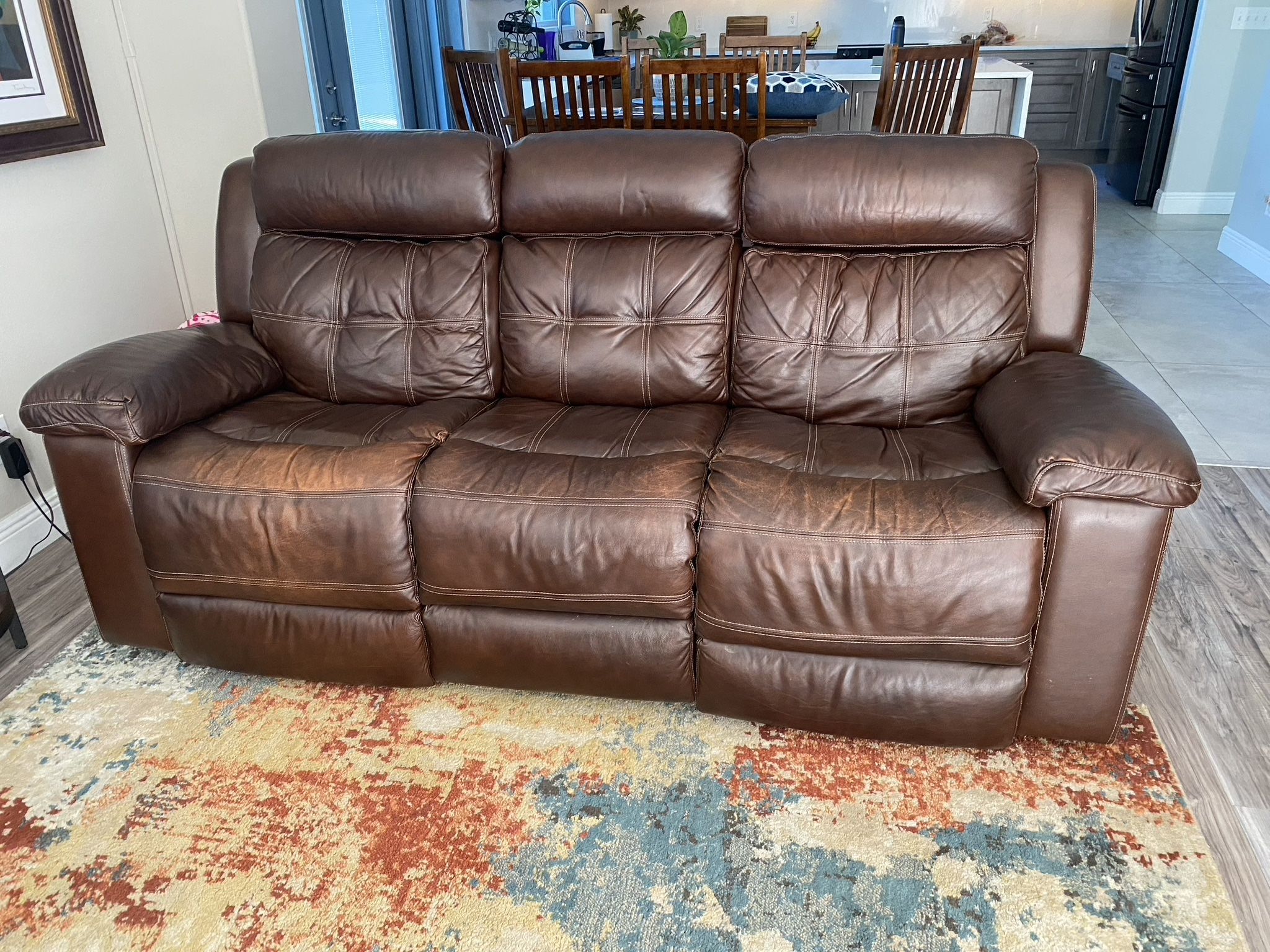 Leather Recliner sofa 