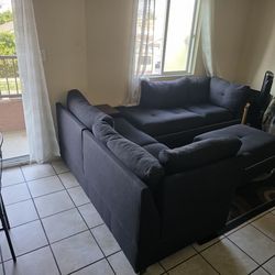 Sofa Set (2 Couches + Ottoman) – Moving Sale
