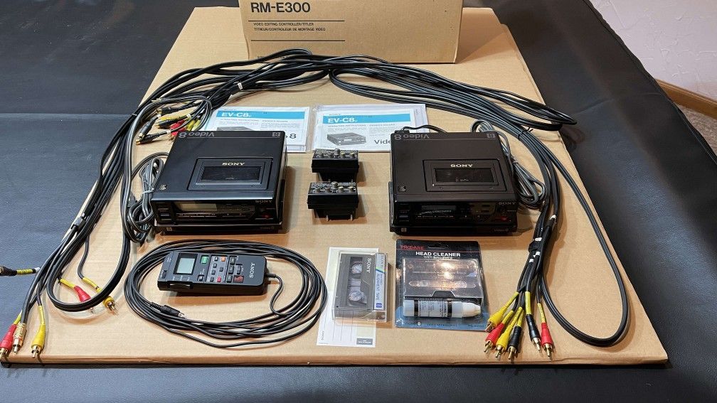 Two SONY EV-C8u units and RM-E300 Titler/Editing controller and RM-94 for EV-C8u