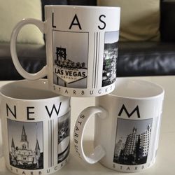 $20 ea Starbucks Mugs City Scene Series 2003 New Orleans Miami Las Vegas