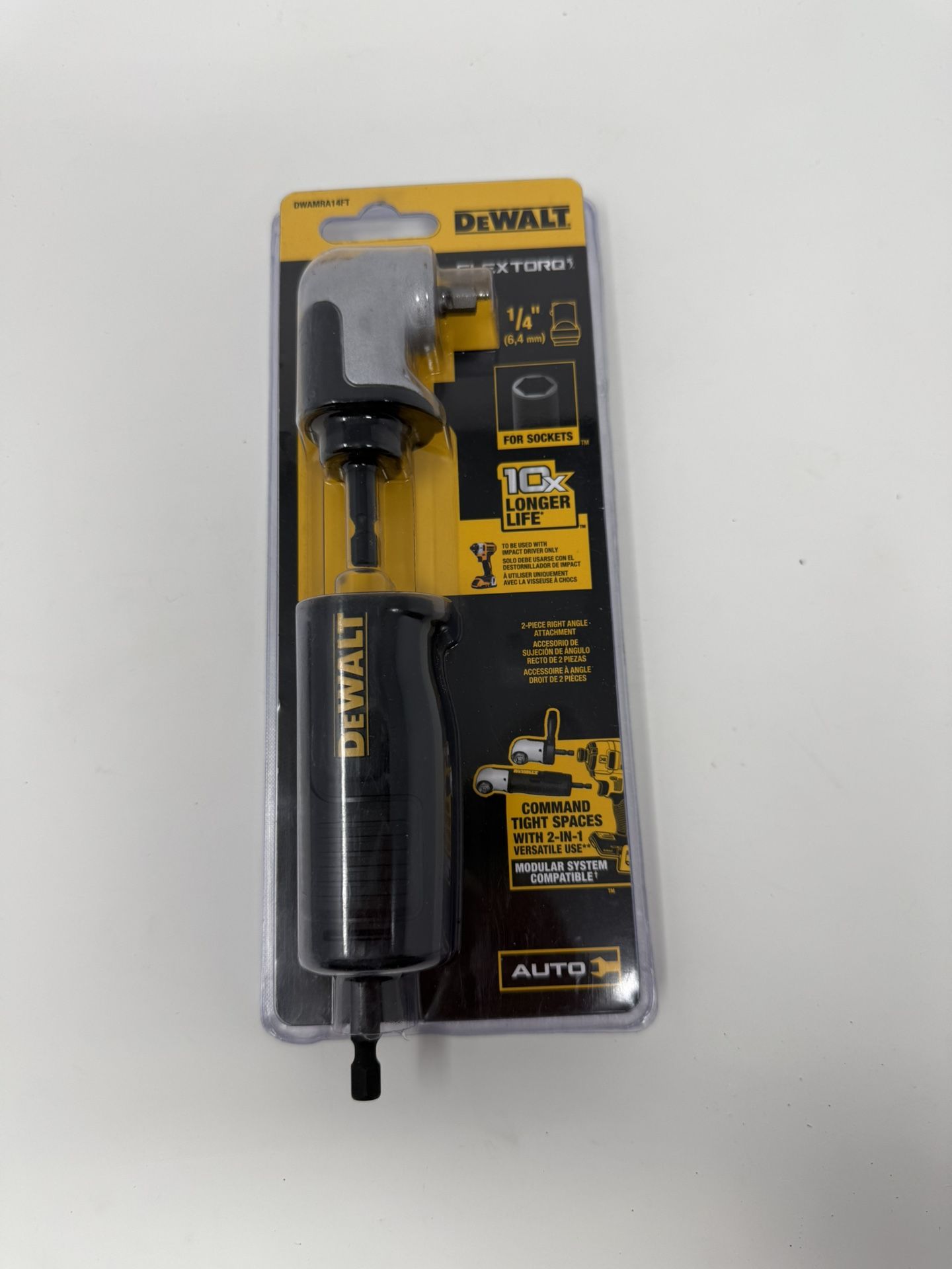 DeWALT FLEXTORQ 1/4" Right Angle Attachment for Sockets 