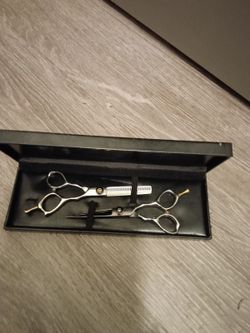 VIPER SHEARS PRO CUTTING, SHINZU TEXTURIZING SHEARS & STRAIGHT RAZOR BUNDLE. Pre-Owned