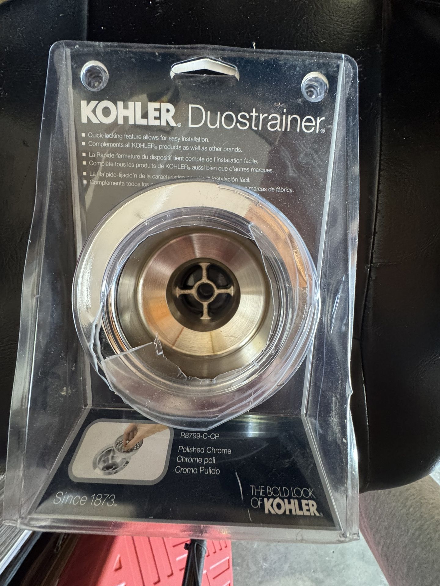 Kohler -R8799-C-CP  Duostrainer ** NO STRAINER/BASKET**  -