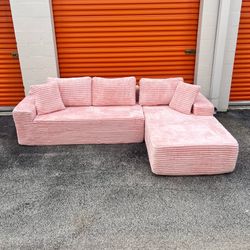 NEW PINK Viral TikTok Sectional Couch 🚛 SAME DAY DELIVERY