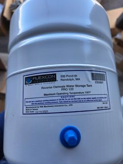 FRO-122 Flexcon RO Tank, 3.2 Gal, White, Stainless