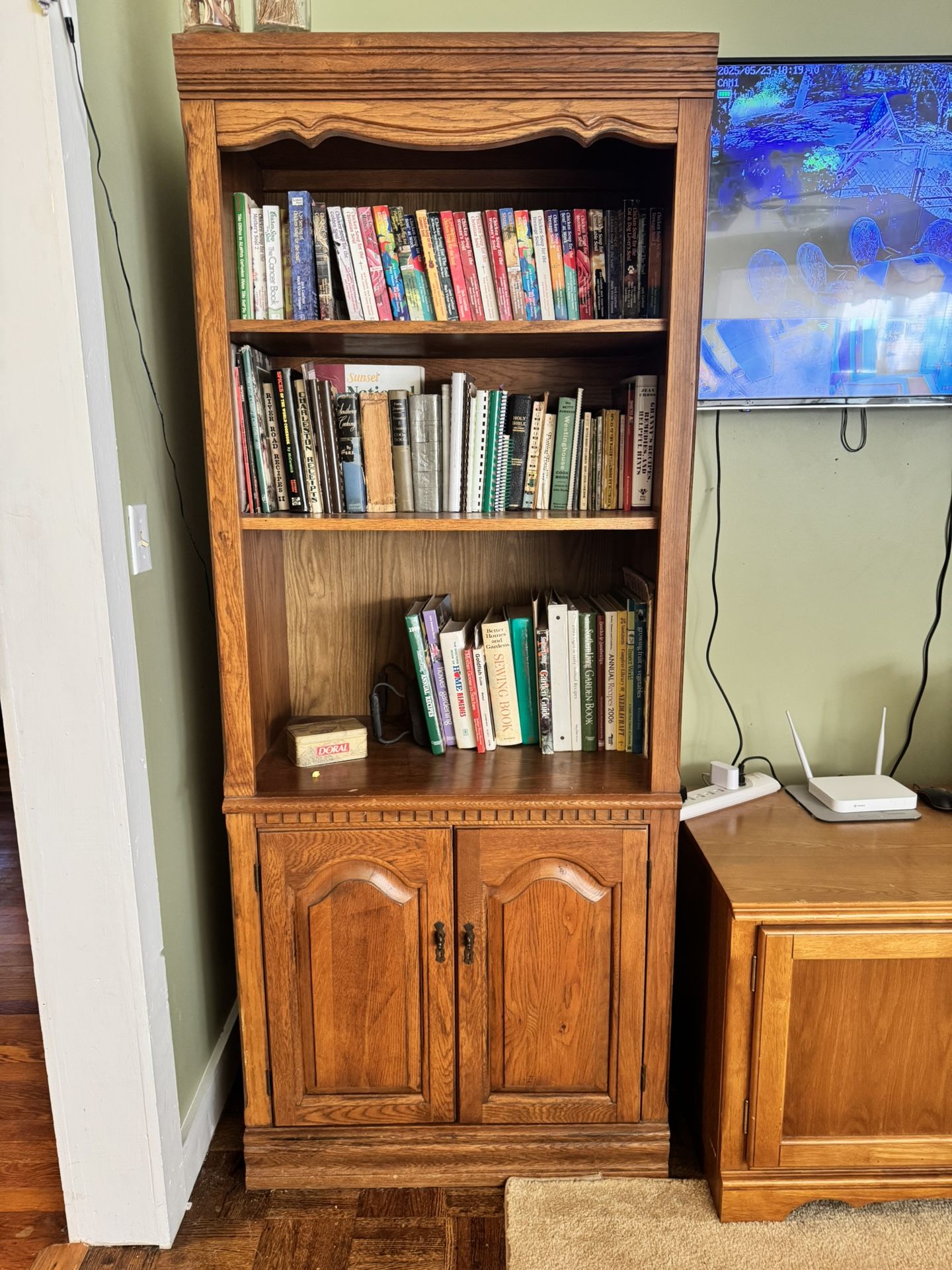 Beautiful 3-Piece Solid Wood Entertainment and Bookcase Set