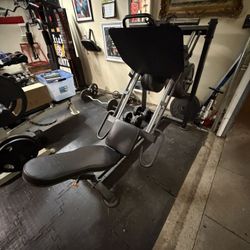 Leg press with weights