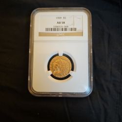 $5 Dollar Indian Gold AU58 1(contact info removed)5 Oz