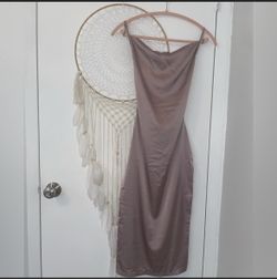 Pink Satin Dress-S