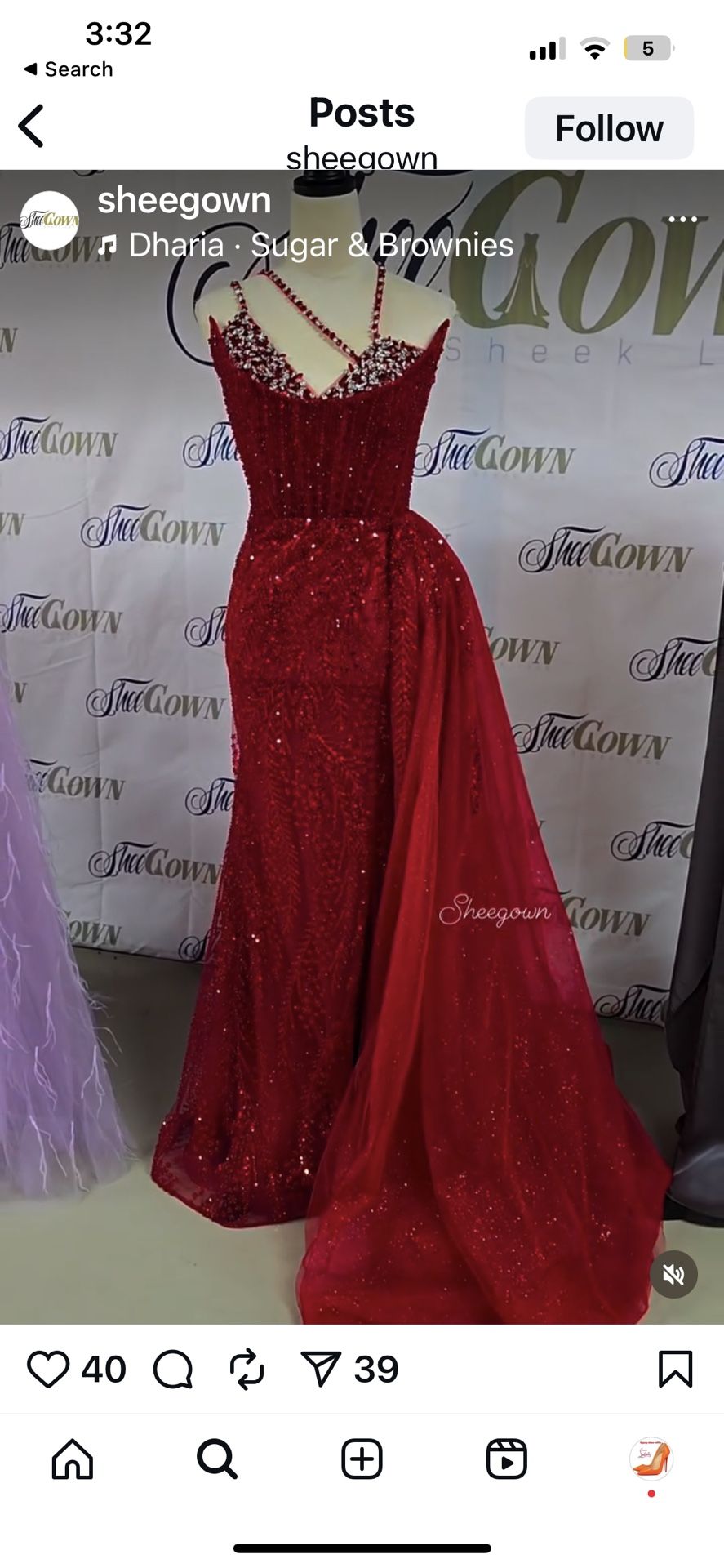 red prom dress 